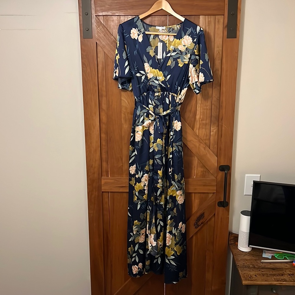 NWT Baltic Born Satin Maxi Dress